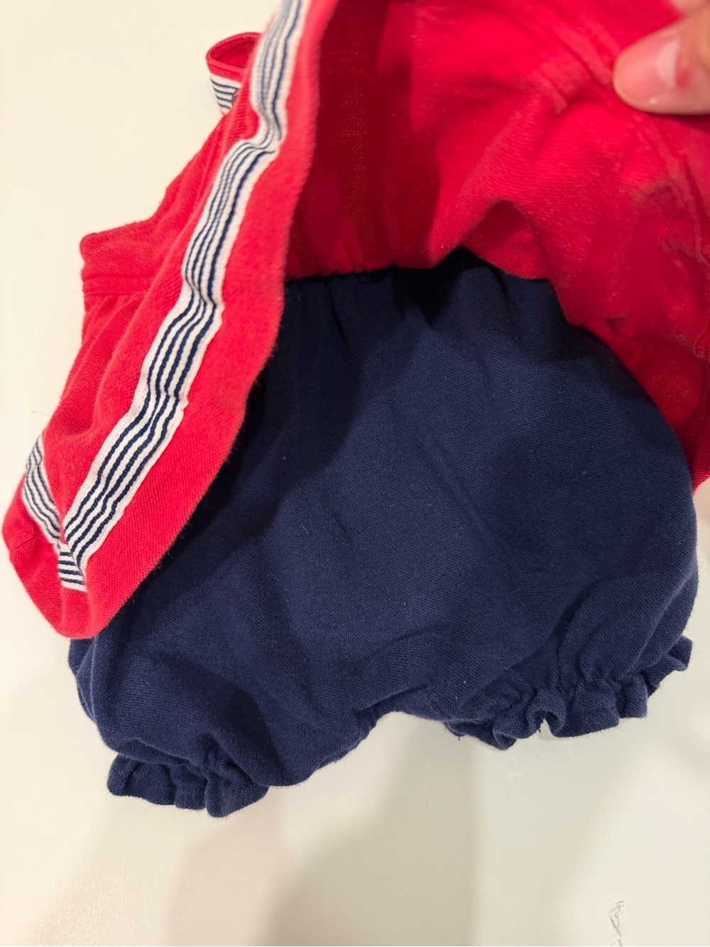 VINTAGE Merona Embroidered USA Flag Bubble Romper Dress - Picture 3 of 8